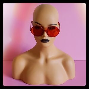 Don't Make Me Blush Large Round Sunglasses